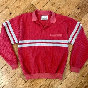 Men’s By Huk A Poo- Vintage Retro Classic Waffle Knit Pullover. Large. So fun!